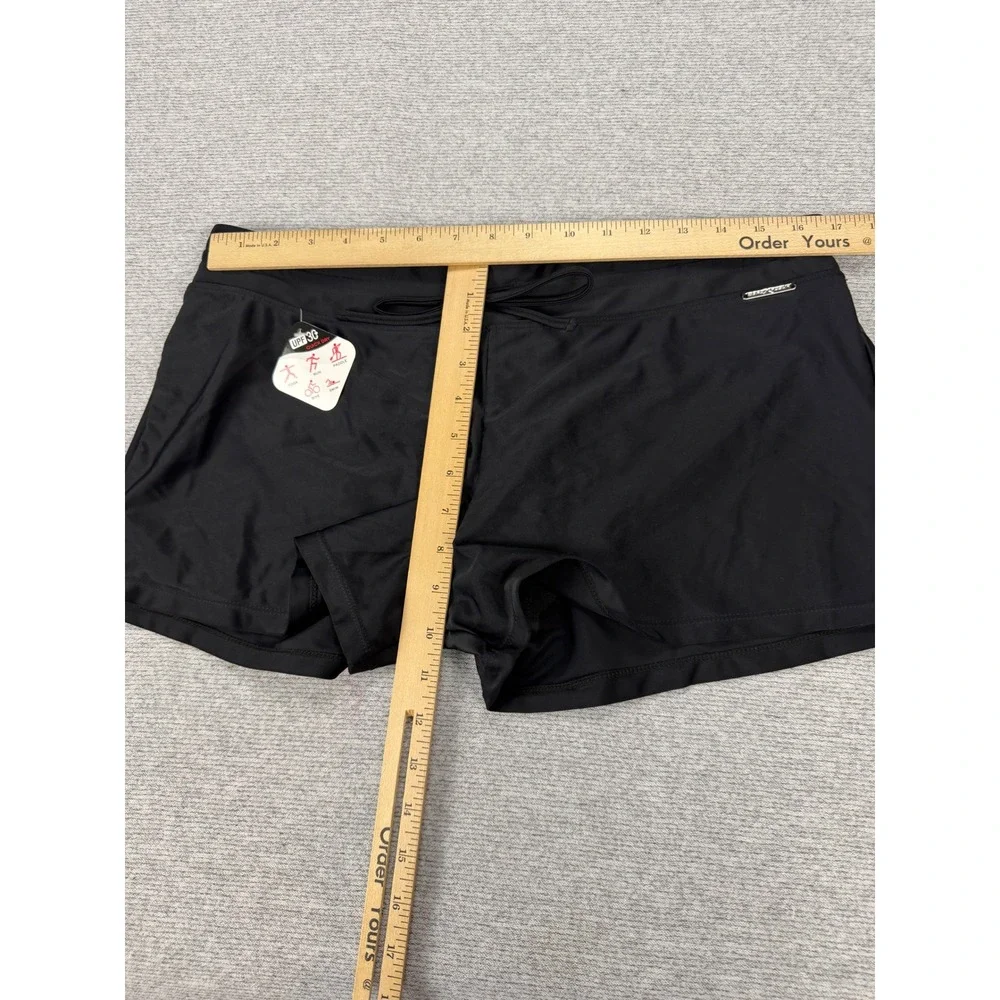 ZeroXposur Womens XL Sun Smart Action Shorts Black Swim Bottoms UPF 30+ MSRP $49